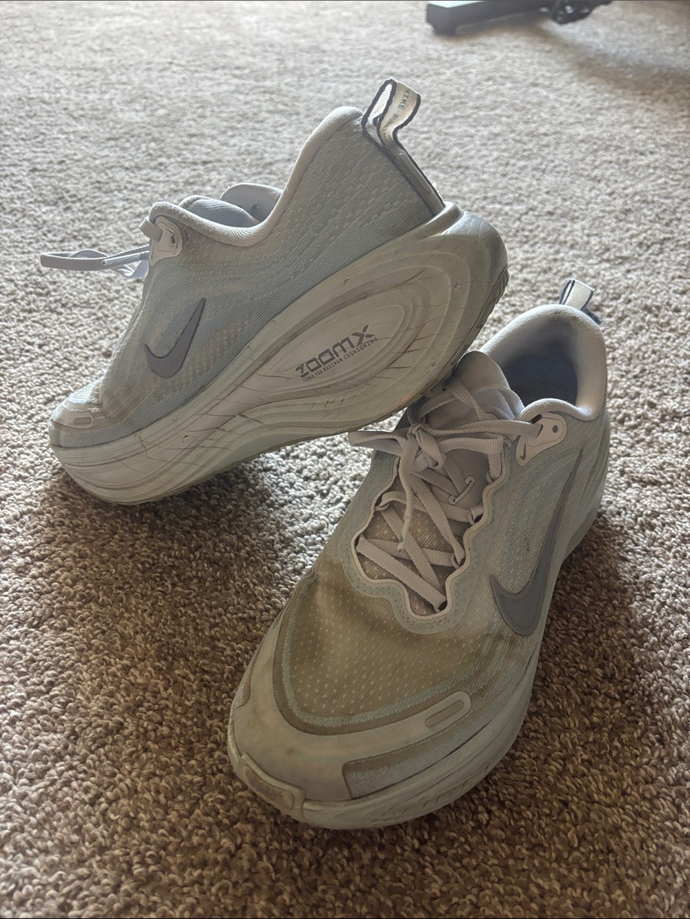 Nike Light Grey/White ZoomX Cushioned Running Sneakers